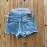 WOMENS LEVI LT DENIM JEAN SHORTS 27