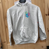 WOMENS PACIFIC & CO. HRAY HOODIE W/FLOWERS M