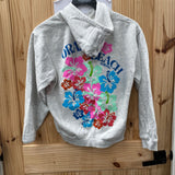 WOMENS PACIFIC & CO. HRAY HOODIE W/FLOWERS M
