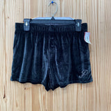 WOMENS VS PINK BLK VELOUR SHORTS S
