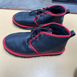 MENS UGG CASUAL BOOTS BLK/RED 10