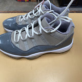 MENS JORDAN SHOES GRAY/WHITE 10