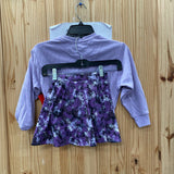 GIRLS NIKE 2PC SET LILAC/BLK/WHITE W/FLOWERS M 6