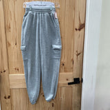 WOMENS GRAY CARGO SWEATPANTS XS
