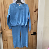 WOMENS YOGALICOUS 2PC SET LT BLUE S