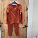 WOMENS 2PC SET BURNT ORANGE XL