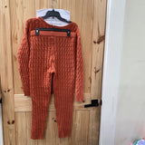 WOMENS 2PC SET BURNT ORANGE XL