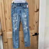 MENS AMERICAN EAGLE LT DENIM DIST. JEANS 28X34