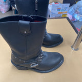 HARLEY DAVISON BLK BOOTS 5 1/2