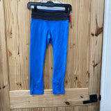 WOMENS LULULEMON LEGGINGS CYAN/CHARCOAL GRAY