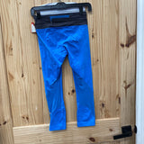WOMENS LULULEMON LEGGINGS CYAN/CHARCOAL GRAY