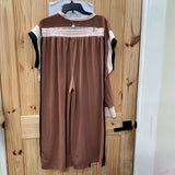 WOMENS 2PC SET BROWN/TAN/BLK XL