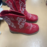 GIRLS PAWZ RED BOOTS 12