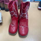 GIRLS PAWZ RED BOOTS 12