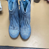 GIRLS PAWZ DENIM JEAN BOOTS 12