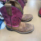 GIRLS SMOKY MOUNTAINS BOOTS PINK/BROWN 12