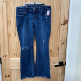 WOMENS AMERICAN EAGLE DK DENIM DIST. JEANS 12