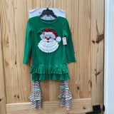 GIRLS COPPER KEY 2PC SET GREEN/RED/WHITE W/SANTA 5