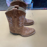 BOYS OLD WEST TAN BOOTS 12