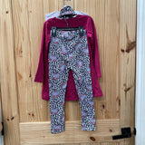 GIRLS 3PC SET DK MAGENTA/LEOPARD W/PUMPKINS 2XL 5/6