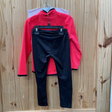 GRLS UNDER ARMOUR 2PC SET PINK/BLK 4T