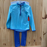 GIRLS UNDER ARMOUR 2PC SET SKY BLUE/PURPLE 4T