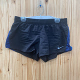 WOMENS NIKE SHORTS BLK/BLUE L