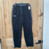 BOYS UNDER ARMOUR JOGGERS BLK/WHITE/GRAY YL 12