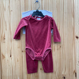 GIRLS NIKE 2PC SET WINE 6/12M