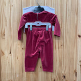GIRLS NIKE 2PC SET WINE 6/12M