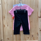 GIRLS 1ST GRADE 2PC SET PINK/BLK 2XL 6