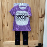 GIRLS SPOOKY 2PC SET PURPLE/BLK 2XL 6