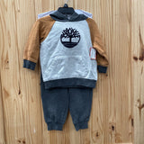 BOYS TIMBERLAND 2PC SET GRAY/MUSTARD 24M