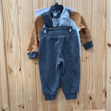 BOYS TIMBERLAND 2PC SET GRAY/MUSTARD 24M