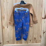BOYS CAT & JACK 2PC SET RUST/NAVY BLUE 3T
