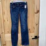 WOMENS AMERICAN EAGLE DK DENIM JEANS 0