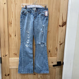 WOMENS AEROPOSTALE LT DENIM DIST. JEANS 0 SHORT