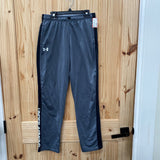 BOYS UNDER ARMOUR PANTS GREY/WHITE/BLK YL 12