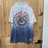 MENS AMERICAN FIGHTER SHIRT BLUE/WHITE/ORANGE XXL