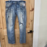 MENS AFFLICTION LT DENIM DIST. JEANS 34