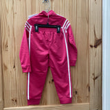 GIRLS ADIDAS 2PC SET PINK/WHITE 4 NWOT