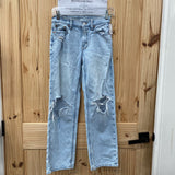 WOMENS AMERICAN EAGLE LT DENIM DIST. JEANS 000 SHORT