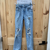 WOMENS WILL+ROOT LT DENIM DIST. JEANS 23X29