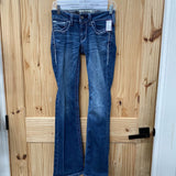 WOMENS REAL ARIAT DK DENIM FLARE JEANS 25R