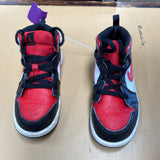 NIKE JORDAN HIGH TOP RED/WHITE/BLK 10 C