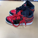 JORDAN 1 RETRO HIGH OG PATENT BRED FAMILY RED/BLK 3.5Y