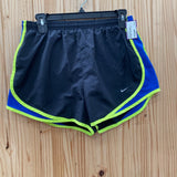 WOMENS NIKE SHORTS BLK/NEON YELLOW/BLUE M