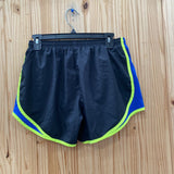 WOMENS NIKE SHORTS BLK/NEON YELLOW/BLUE M