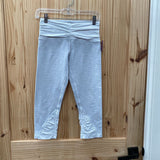 WOMENS LULULEMON LEGGINS WHITE/LT GRAY 6
