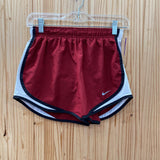 WOMENS NIKE SHORTS WINE/WHITE/BLK S